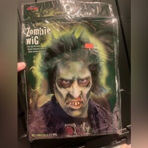 🔴 3/$12 Zombie Wig with Green and White Highlights! NEW!
